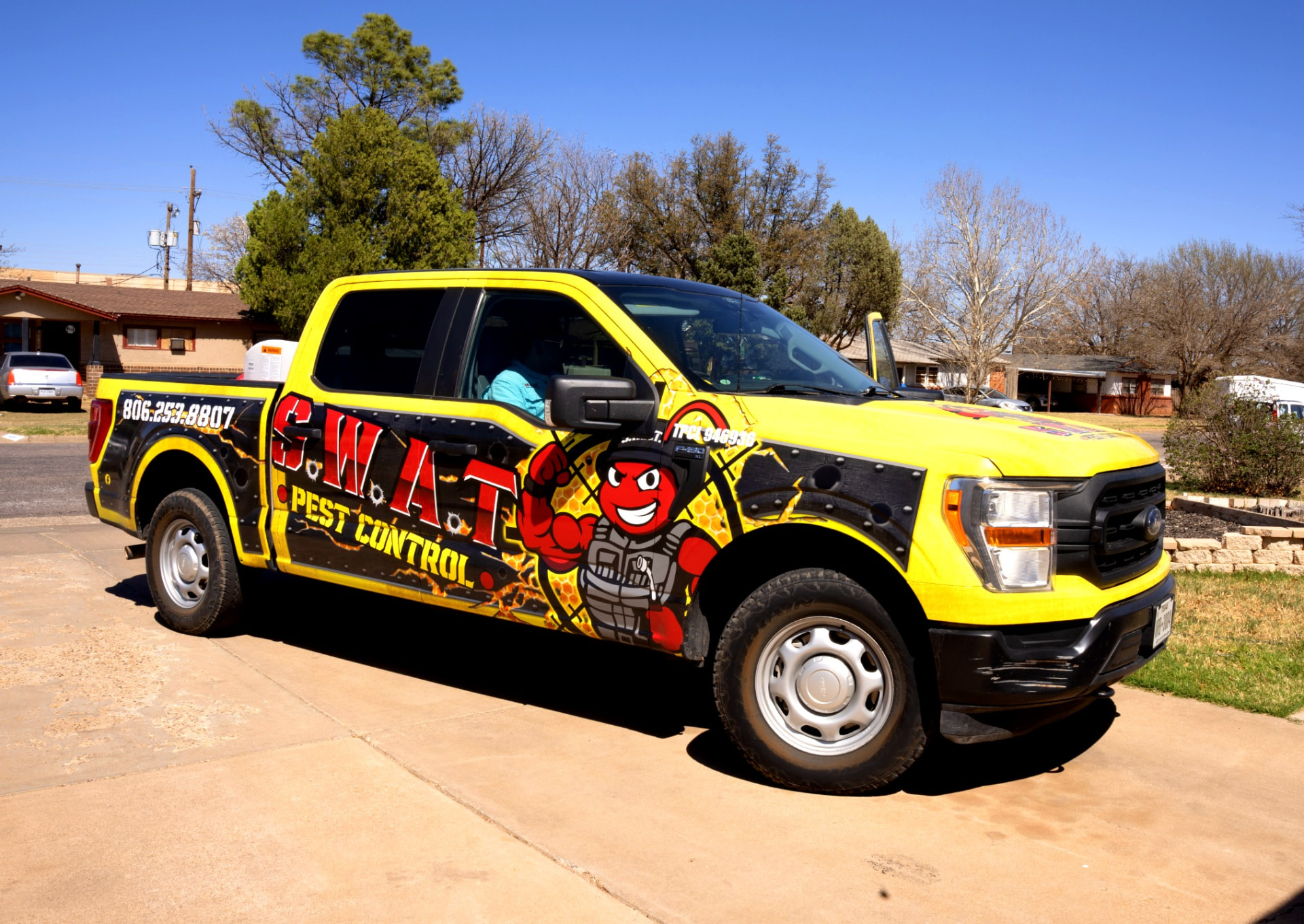 SWAT Pest Control branded service truck